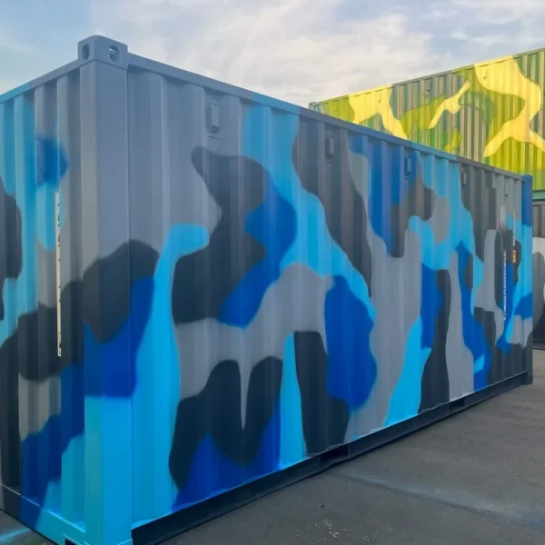 20-Fuß-Seecontainer in Tarnoptik