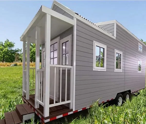 Kleines, vorgefertigtes, isoliertes Aluminiumhaus auf Rädern